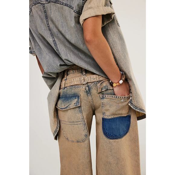 FREE PEOPLE We The Free Waterfalls Bagsy Wide-Leg
Jeans Size 30 - Picture 9 of 14